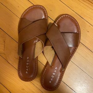Gently worn brown pacsun sandals